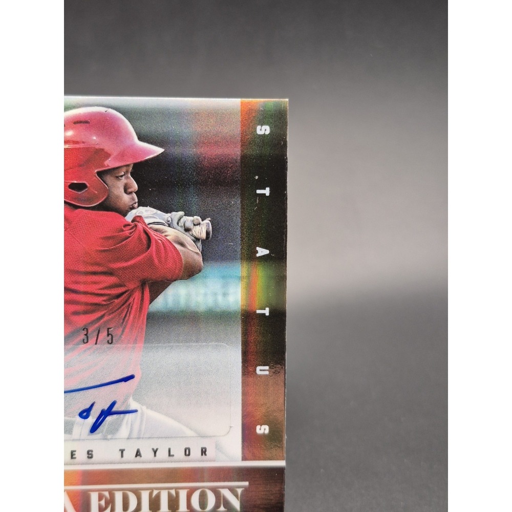 2012 Elite Extra Editoon Charles Taylor #50 Die-Cut‎ Auto Gold /5 Cardinals (AU) - Picture 4 of 11